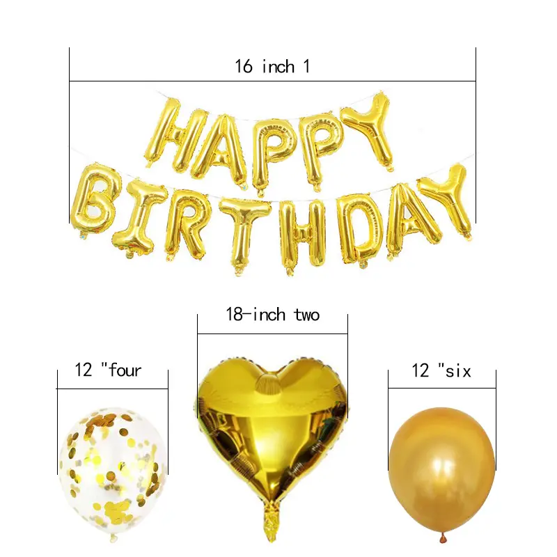 Irthday, украшение для вечеринки, день рождения, буква, сердце, латексные воздушные шары, наборы, украшение для мероприятий