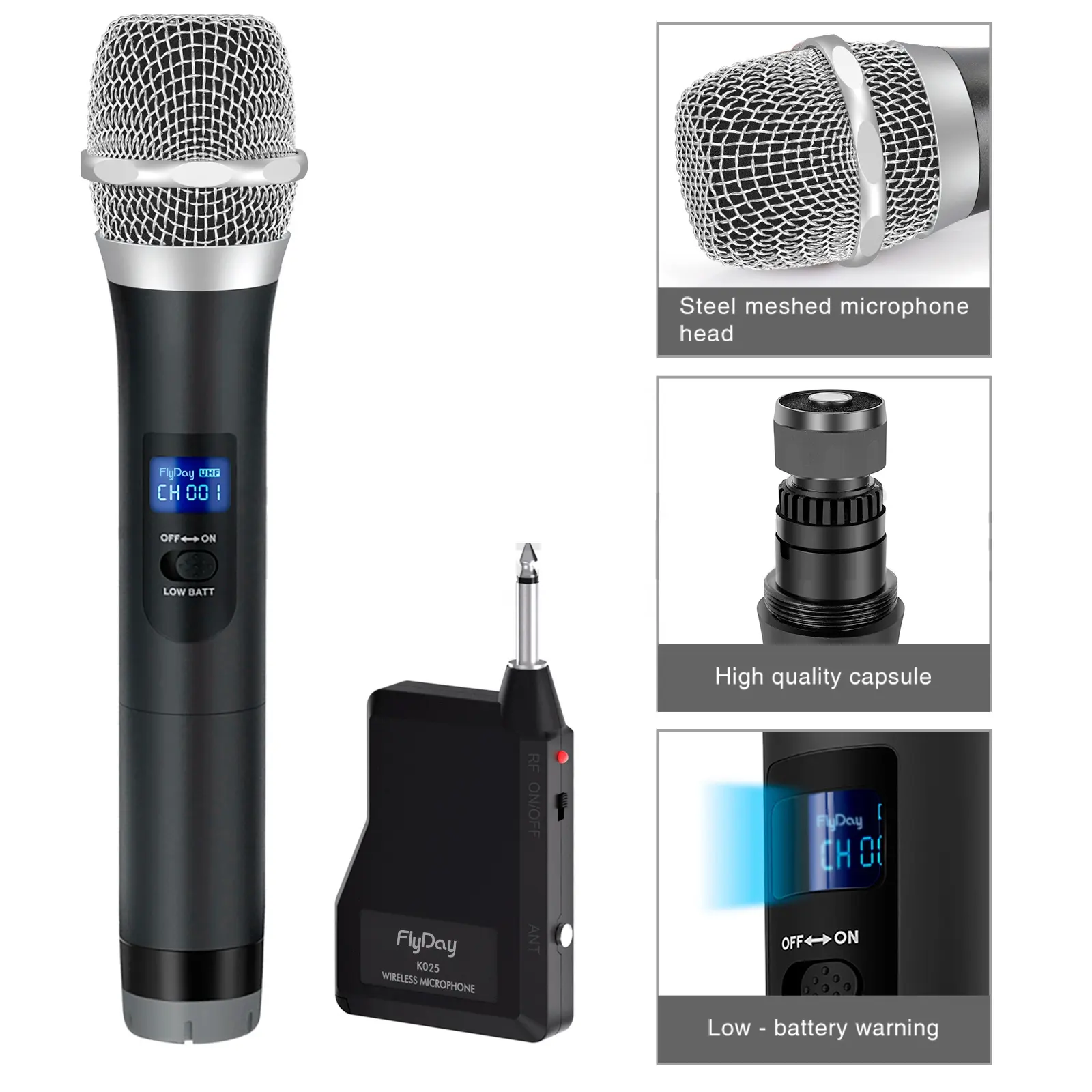 OEM Factory Karaoke Microphone Professional Wireless Microphone Handheld KTV dj Singing Portable Speaker Cordless Interview