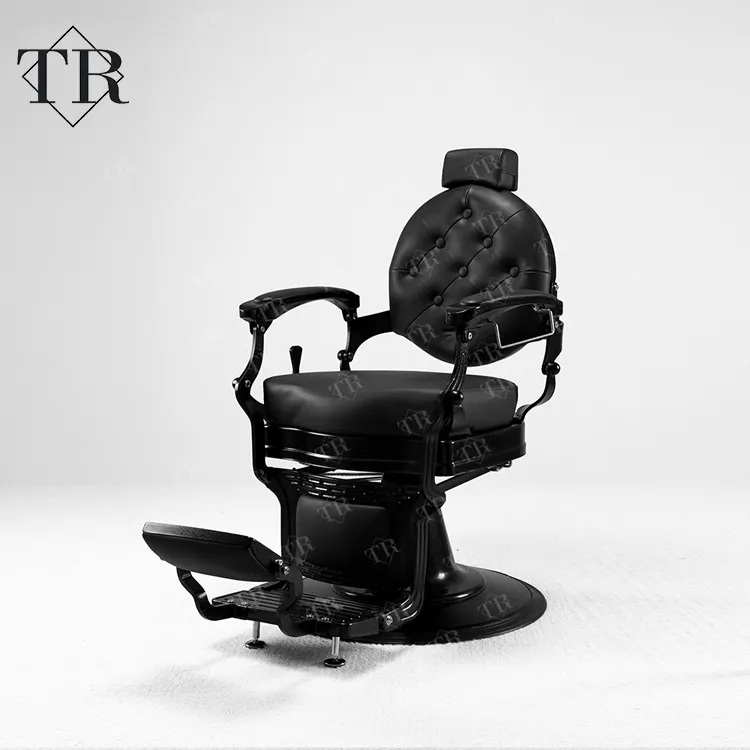 Парикмахерская черная винтажная в стиле ретро Мобильная Парикмахерская для стрижки волос Парикмахерская парикмахерское кресло для мужчин