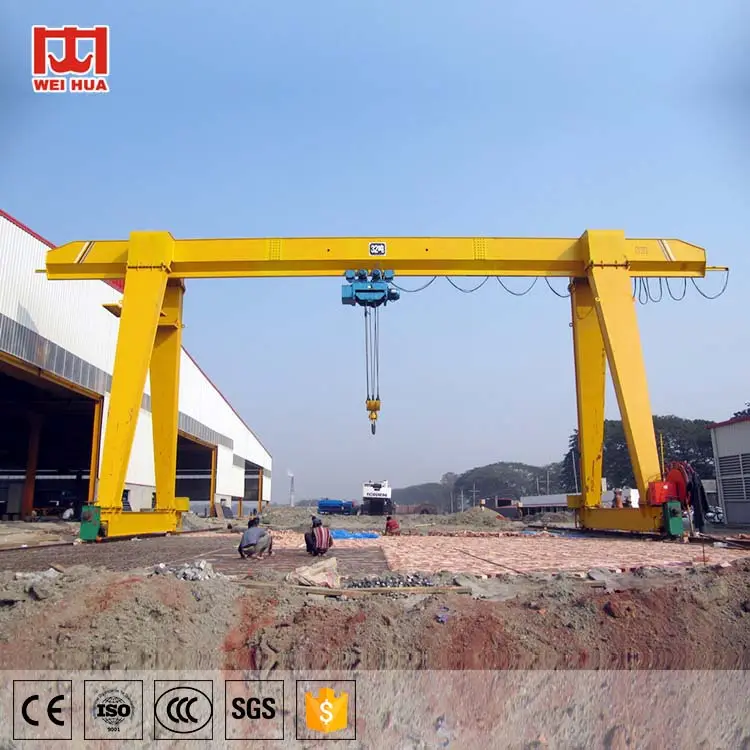 Steel Frame Factory Radio 1 ton to 32 ton single beam overhang gantry crane