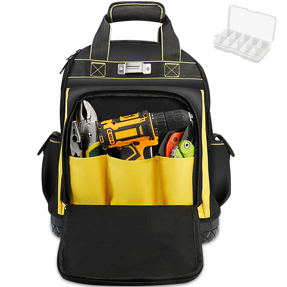 Рюкзак для инструментов, вместительная резиновая подошва, износостойкая и водонепроницаемая, для хранения и отделки, уличный портативный