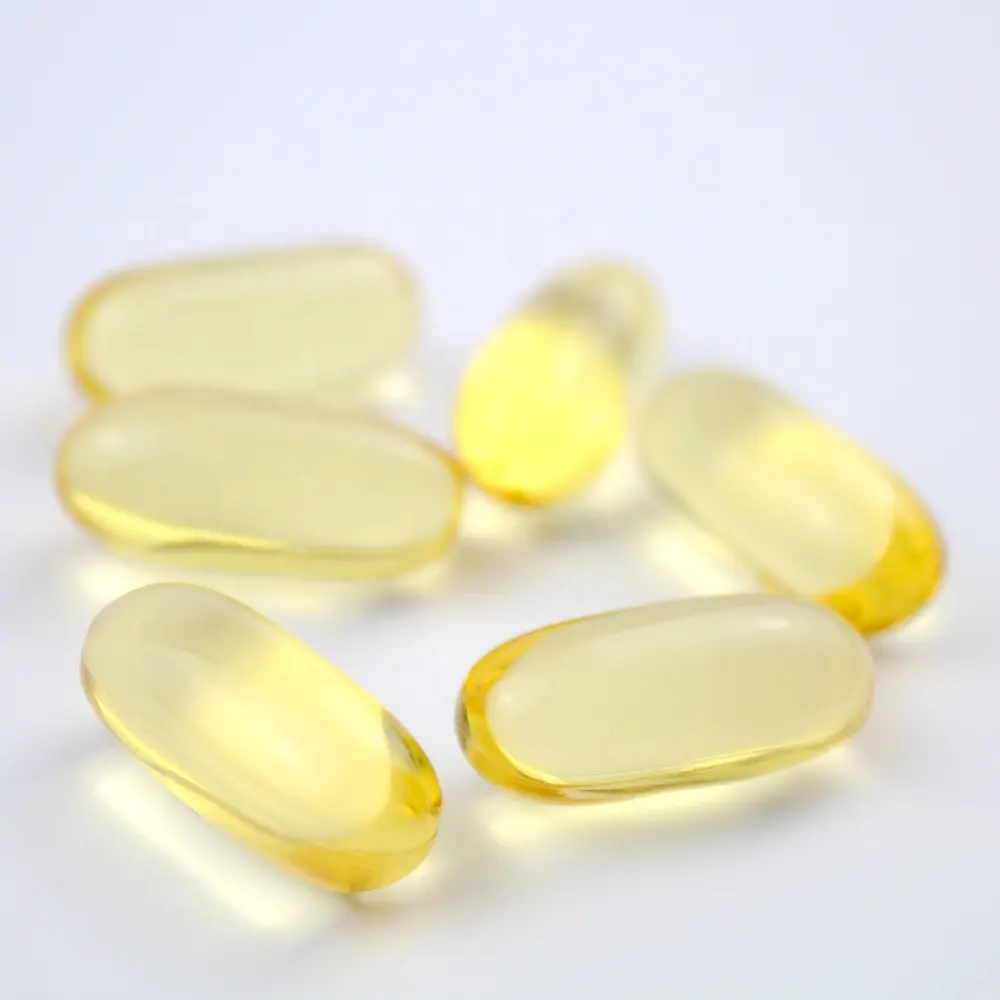 Food supplements vitamin d3 liquid omega 3 salmon fish oil softgel capsules