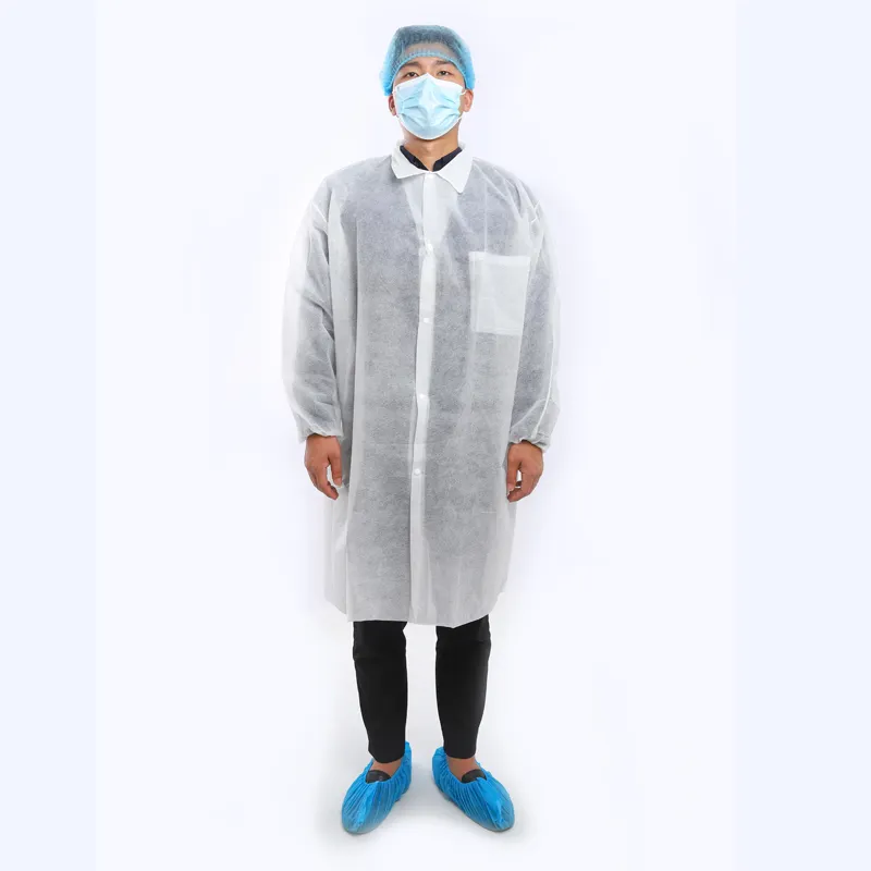 Factory Wholesale PP+PE Water Proof Disposable Non-woven Isolation Gown Medical Isolation Gowns Disposable Non-sterile PP PE