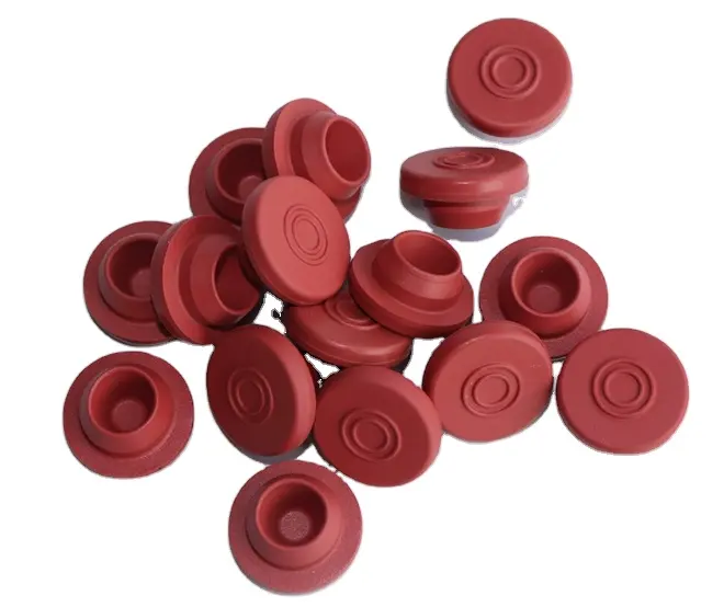 32mm/20mm/13mm red color butyl rubber stopper manufacturer