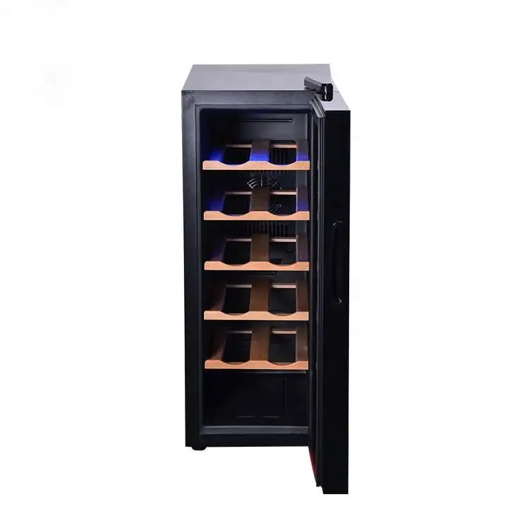BCW-35 12 бутылок Термоэлектрический деревянные полки мини электронный винный холодильник