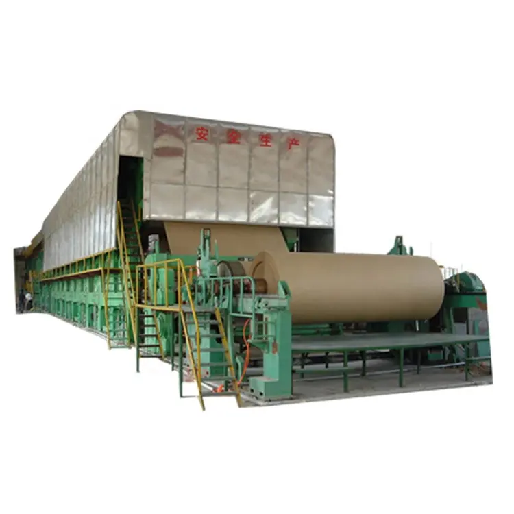 jumbo roll kraft brown paper recycling making machine 10 tons a day