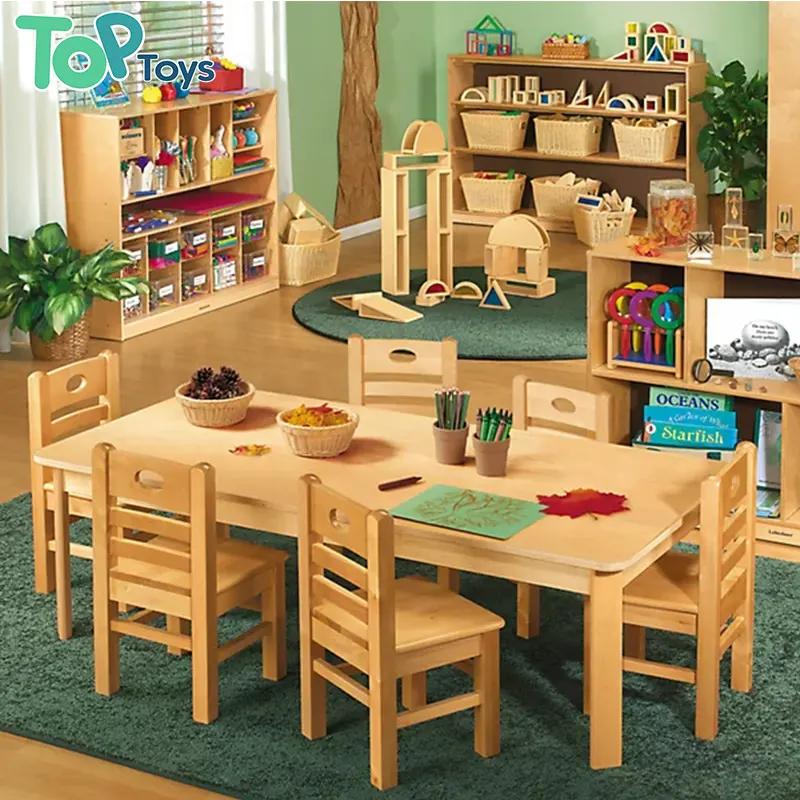 Первоклассная мебель Монтессори для раннего обучения детей, деревянный стол и стулья для детского сада, школы, детского сада, Дошкольная мебель