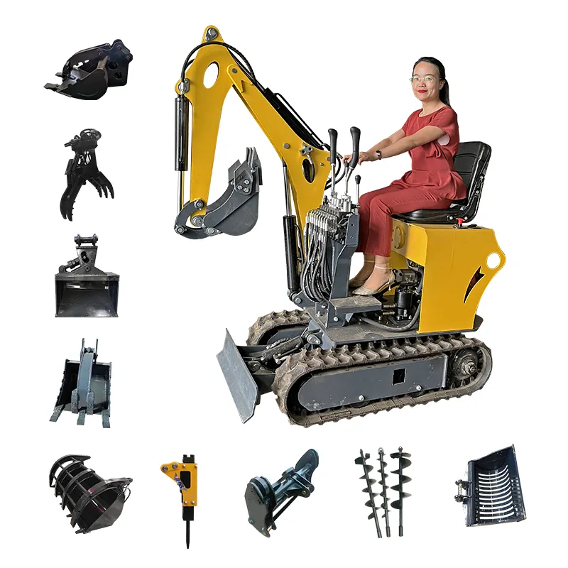 1ton  1.2ton mini Digger Micro  mini excavator Crawler Digger Factory  Excavator Manufacture mini excavator 1 ton