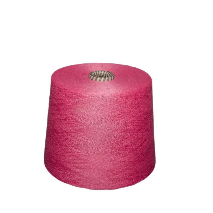 Горячий продукт AA, сорт 40S, 100% окрашенная кольцевая пряжа из полиэстера для вязания носков