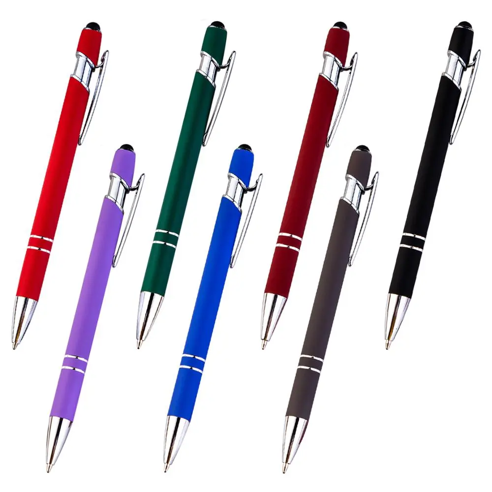 Promotion Pen Advertising & Hotel & School Gift Stylus Ball Pen Custom logo Rubber Ball Pen