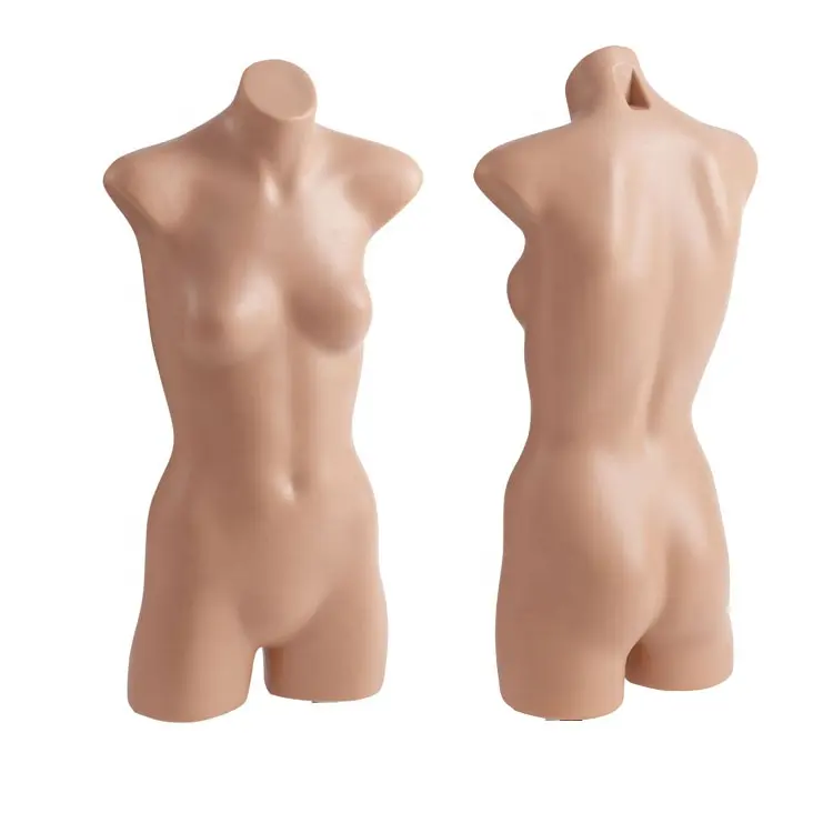Женский манекен для торса из пластика без головы (T05)