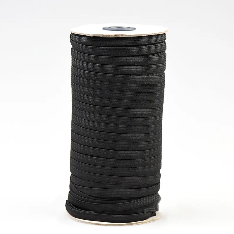 Плоская плетеная отбеливающая и черная эластичная лента 3 мм, 4 мм, 6 мм