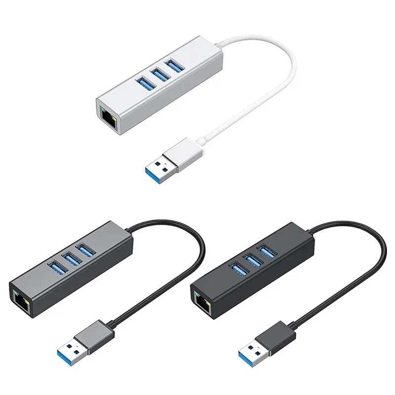 USB порт Gigabit Ethernet-адаптер для смартфона с 3 портами USB 3,0 концентратор USB C до Rj45 локальной сети для ноутбука, настольного компьютера, ноутбука Macbook