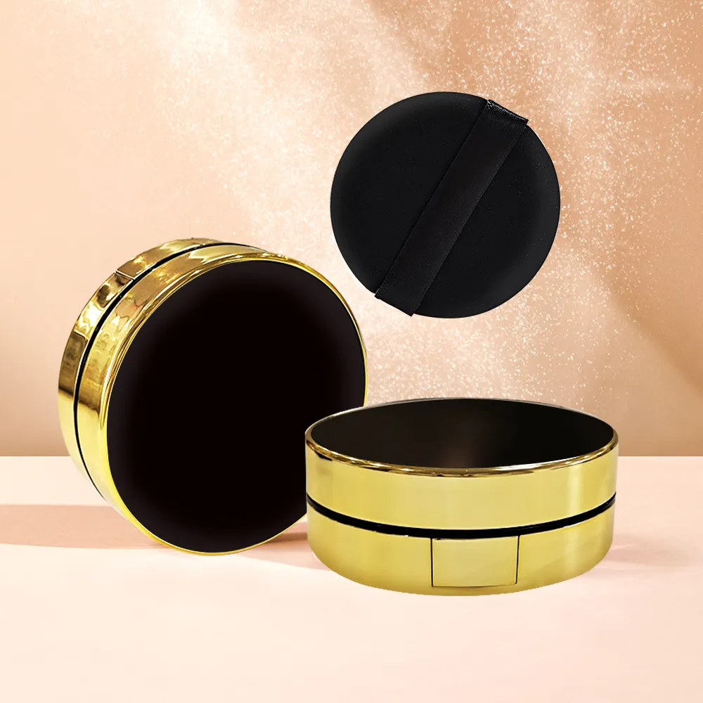 High-end empty DIY BB Cream powder round shaped air cushion case with mirror