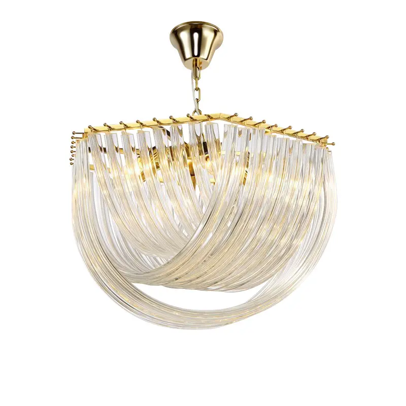Современный стеклянный подвесной светильник, люстры большого размера, металлическая Роскошная потолочная лампа для спальни