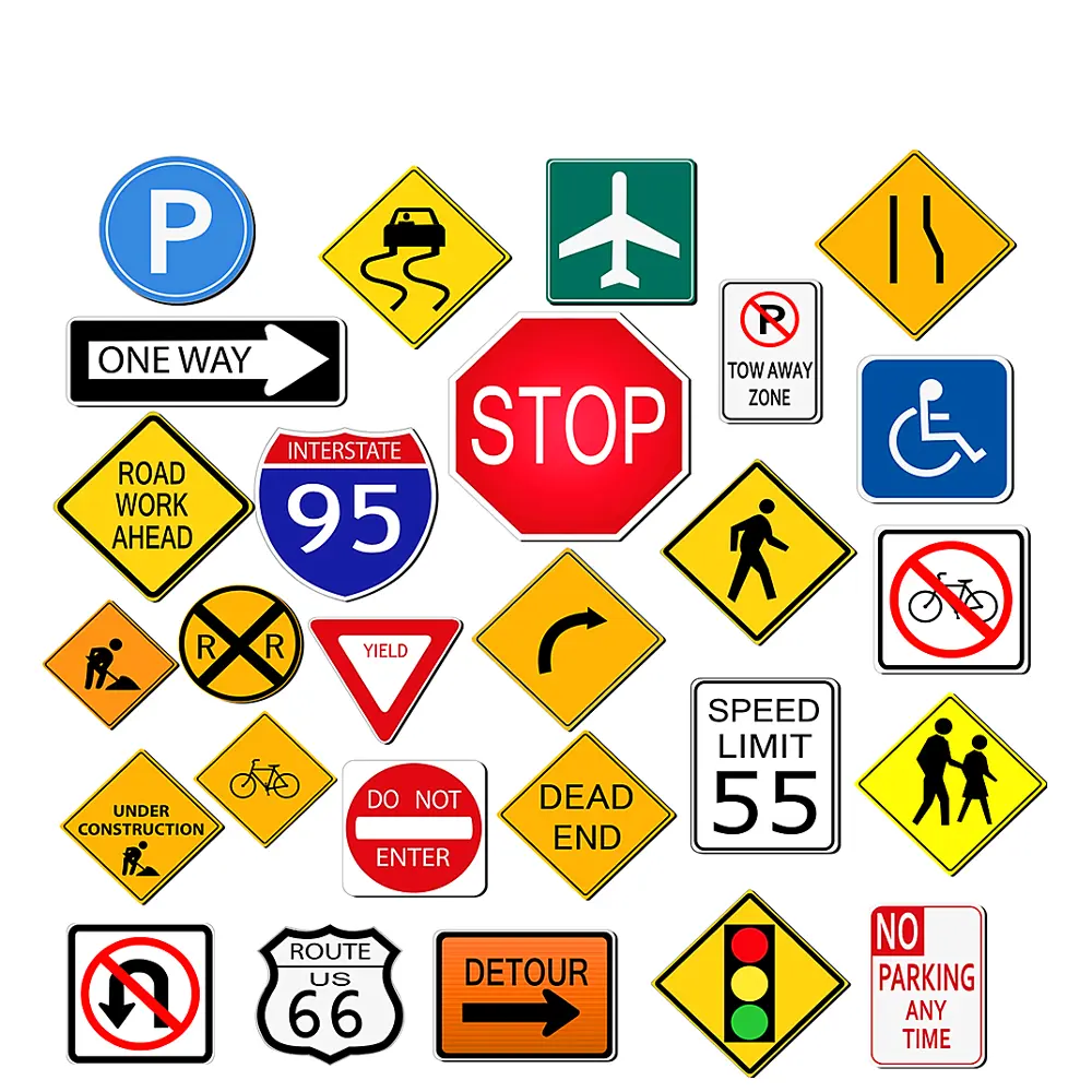 Знак без парковки, дорожный поворотный знак, предупреждающий о повороте налево, красочный отражающий индивидуальный алюминиевый дорожный знак