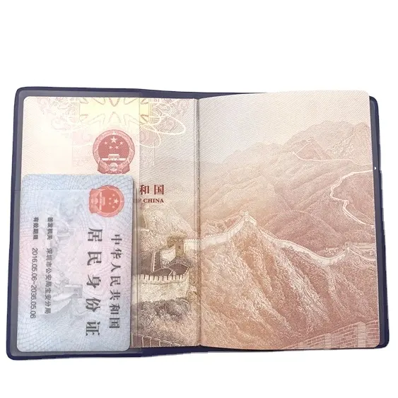 Пластиковая Обложка для паспорта с отделением для удостоверения личности, индивидуальный Держатель для паспорта из ПВХ