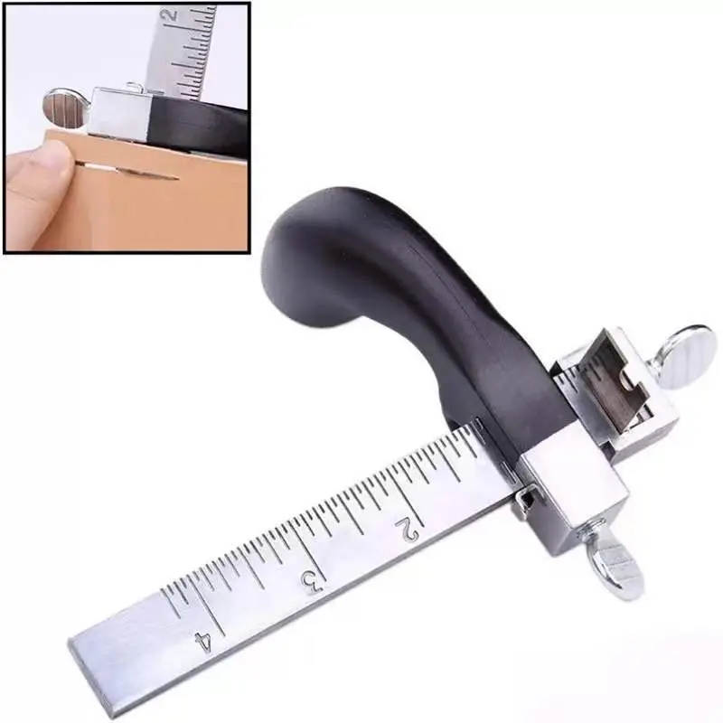 Резак с алюминиевой ручкой для ремня, резак для кожаного шнура, режущая машина, ручной резак для кожи «сделай сам», ручной инструмент для шитья кожи, резак для полосок