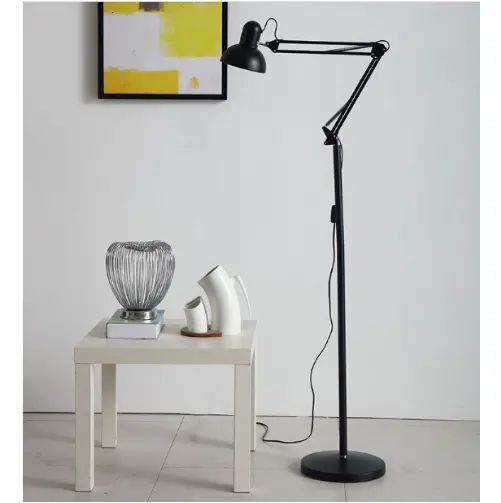 Living Room Foldable Long Swing Arm Metal Shade Modern Floor Standing Lamps Wholesale