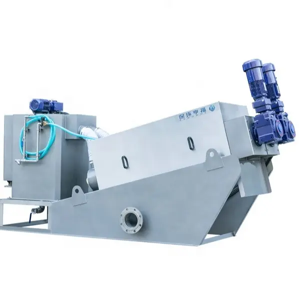 China Supplier Screw Multi Disc Sludge Dewatering Press For Food Factory Wastewater