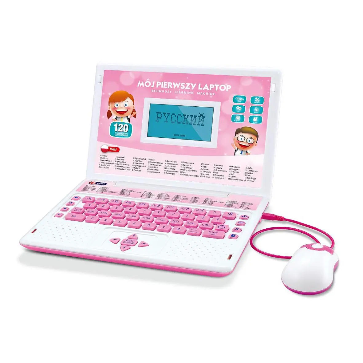 Kids Classic Intelligent Educational Toys Laptop English Polish Learning Computer Machine