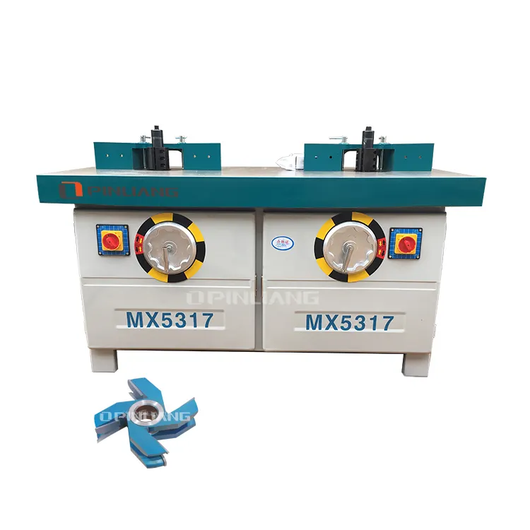 Wood Shaper Machine Woodworking Double Spindles Shaper MX5317 Wood Copier Machine Double Spindle Moulder 4kw