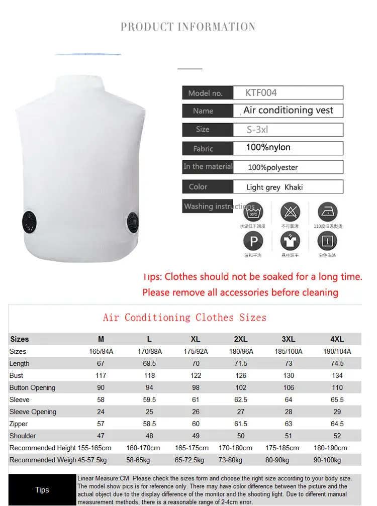 Cooling Vest With Fan / Air Conditioned Clothes Summer Air Conditioner Vest 5V 3 Gear Wind Unique Amarotherapy Brushless Fan