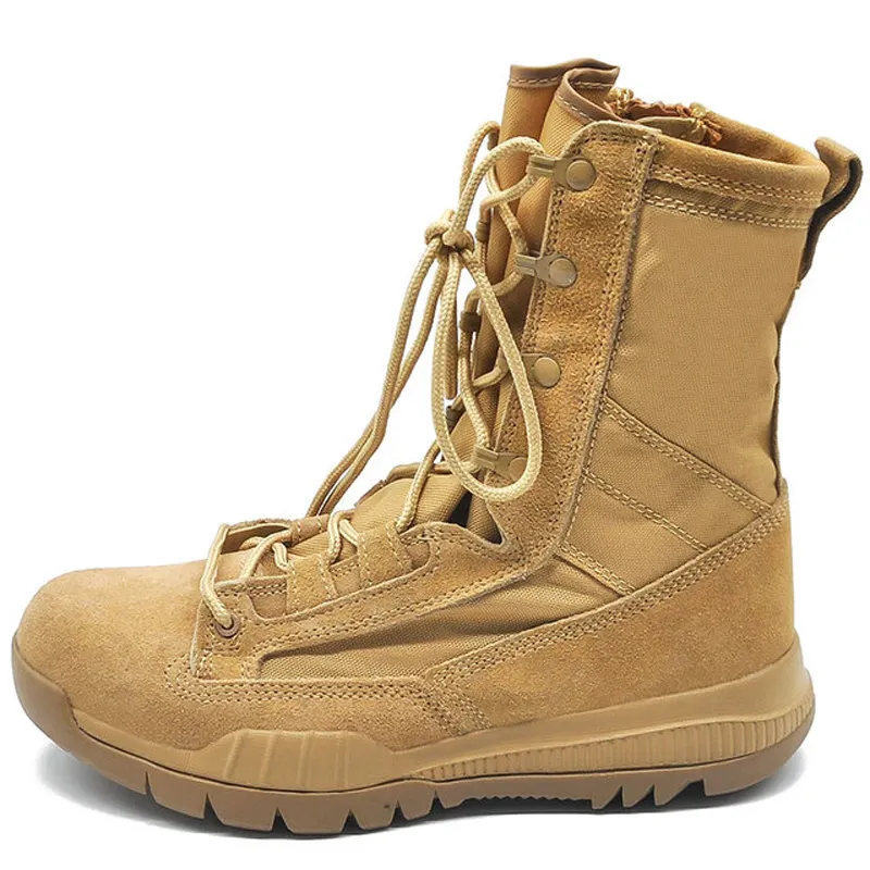 Дешевые кожаные ботинки для пустыни, военная Боевая обувь, тактические военные ботинки, замшевые военные ботинки из коровьей кожи