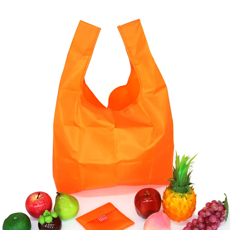 Promotional Custom Reusable Grocery Foldable Shopping Bag Polyester Foldable Bags