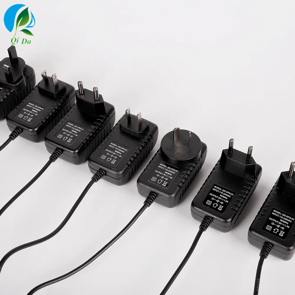 Wall mounting plug AC wifi power adapter 5v 9v 12v 15v 18v 24v 1a 2a power adapters in guangzhou factory