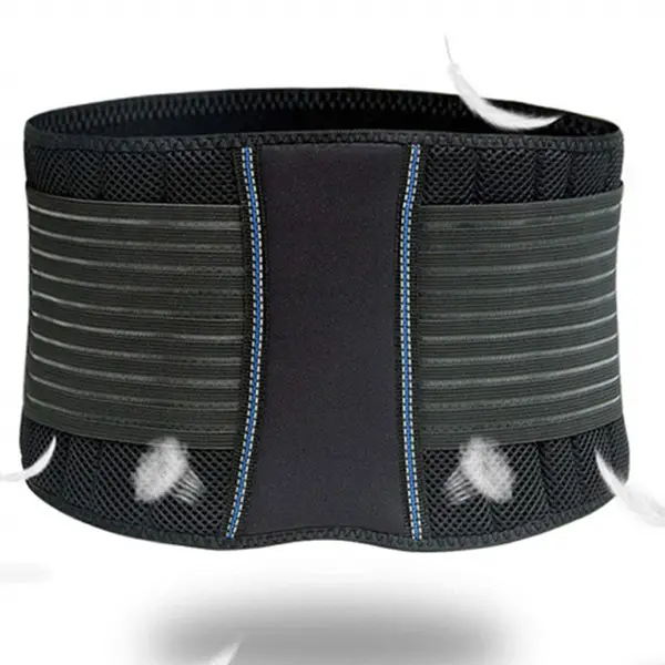 Lower Back Brace Support Belt Lumbar Protects Relieves Back Pain With Dual Adjustable Straps Breathable Mesh