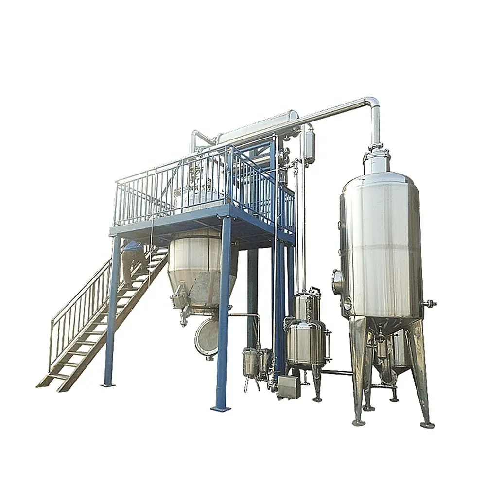 Sanitary Stainless Steel Low Temperature Vacuum Essential Oil Extractor Machines