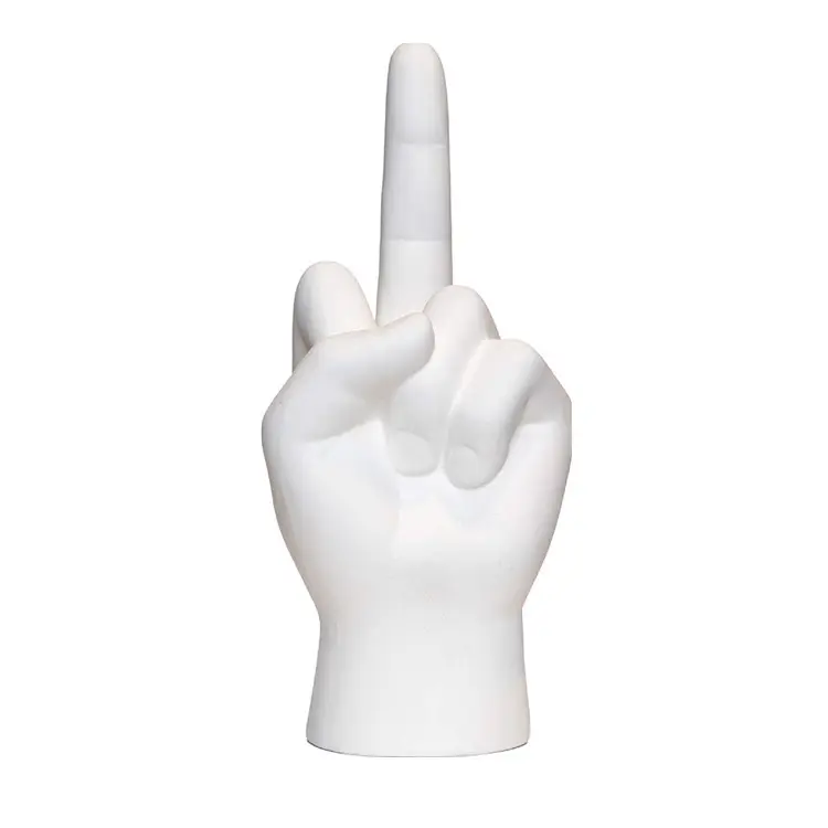 Resin Middle Finger Hand Statue Figurine Tabletop Decoration