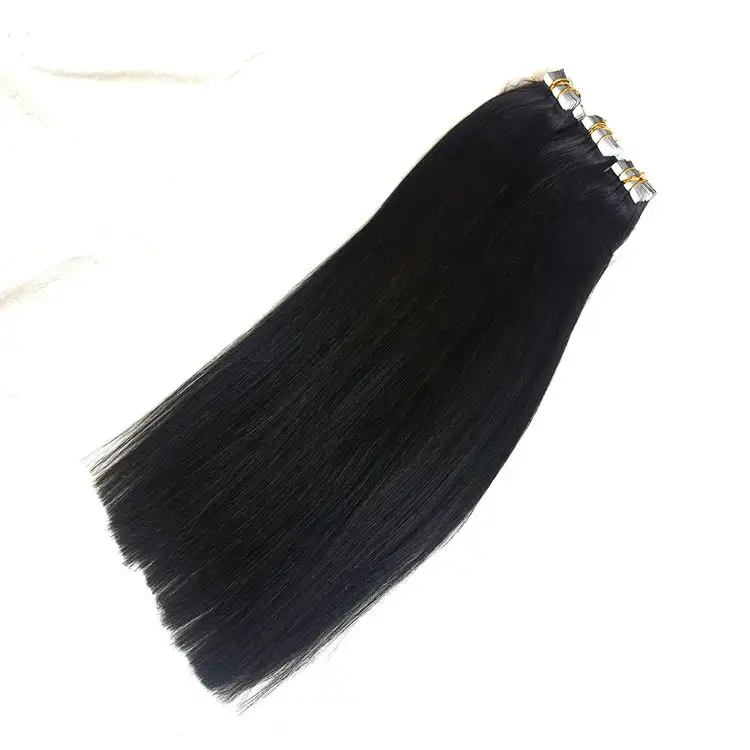 Высококачественные необработанные натуральные прямые волосы 12a с выровненной кутикулой от 10 дюймов до 30 дюймов с мини-лентой для наращивания настоящих человеческих волос в Дубае