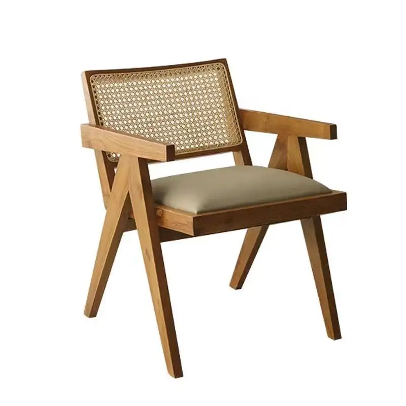 Оптовая продажа стулья из бука, деревянные стулья для отдыха, кафе, сада, обеденные стулья с сиденьем из ротанга и спинкой