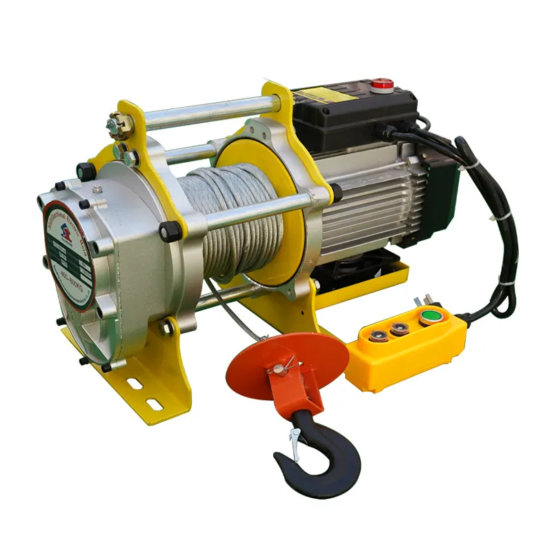 China manufacture 500kg 1000kg wire rope electric winch hoist