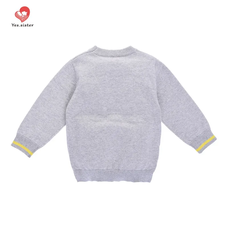 Stock Clearance Wholesale Cotton Knitted Baby Boy Fashion Pullover Sweater