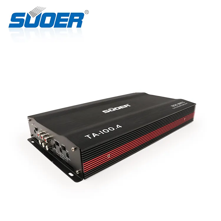 Suoer TA-100.4 amp 4 channel class AB 1200w 4 ch car amp car power amplifier 4 ch car amplifier