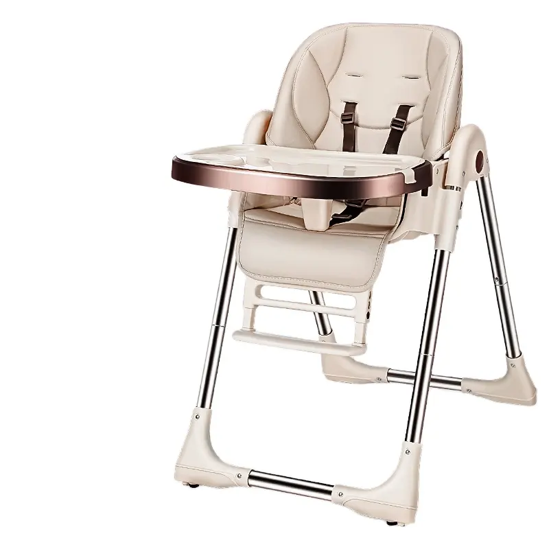 Пластиковый высокий стул для кормления детей золотистый 3 в 1 детский высокий стул