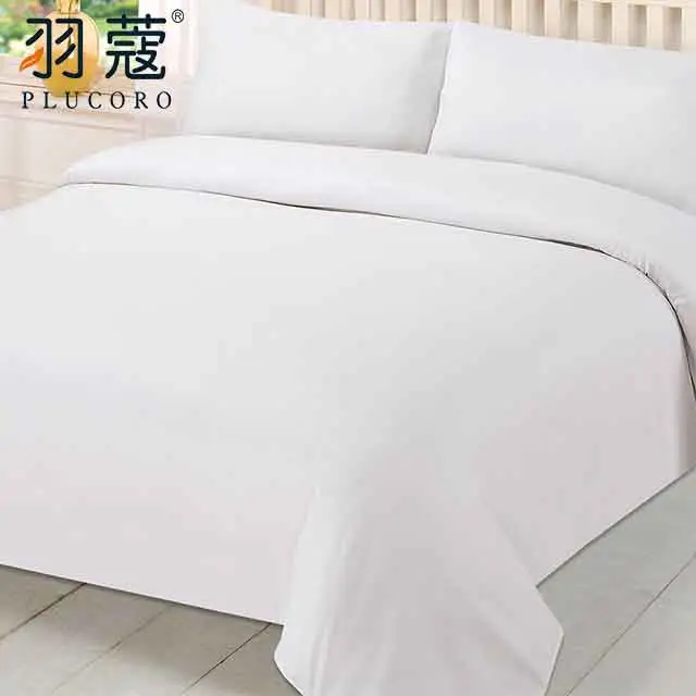 Hotel Linen Sheet 4 Piece Hotel Quality Cotton Bed Linen Hotel Jacquard Bed Sheet 5 Star White