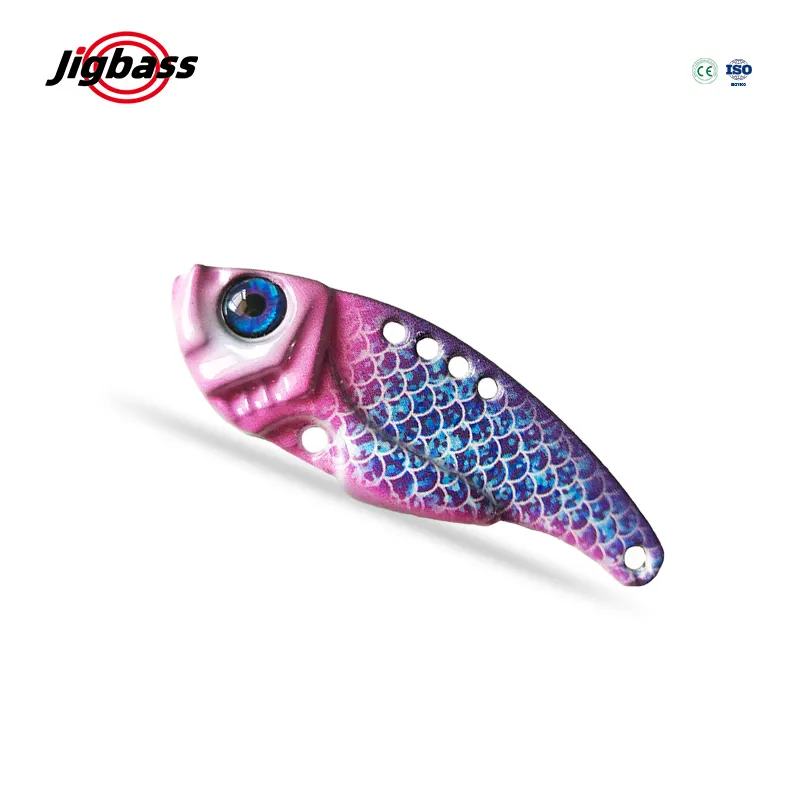 JIGBASS 5,5 см, 15 г, новая имитационная 3D-печать Fisheyes из цинкового сплава с четырьмя отверстиями, регулируемая вибрация, приманки для форели