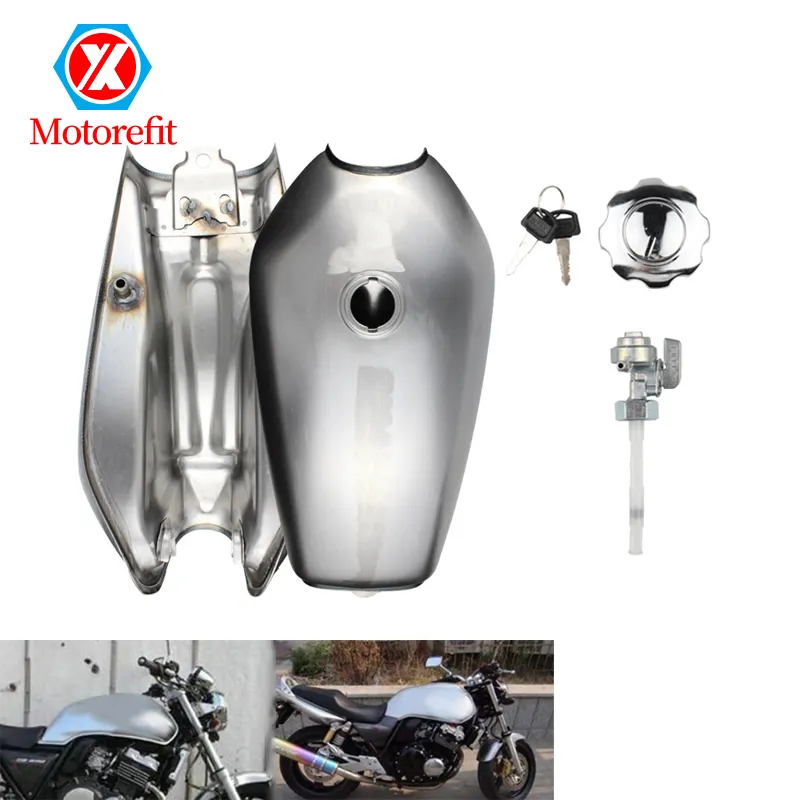 Модифицированный Универсальный топливный бак Motorefit, Бензобак для мотоцикла с комплектом замков, топливный бак для Honda CG125 Honda, запчасти для мотоциклов