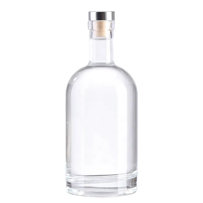 glass bottle for whiskey custom cork 375ml 500ml 750ml 1000ml liquor empty whiskey glass bottle