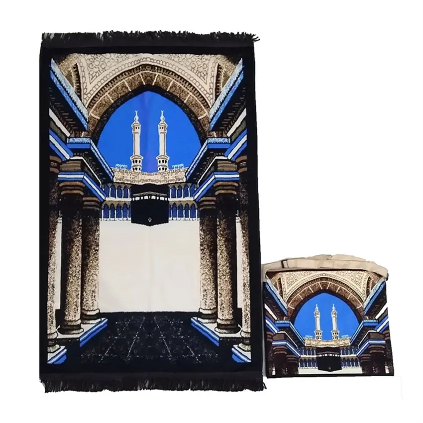 Новый дизайн, высокое качество, молитвенные коврики, простые складные мусульманские дорожные Складные портативные исламские молитвенные коврики для взрослых, арабские молитвенные коврики