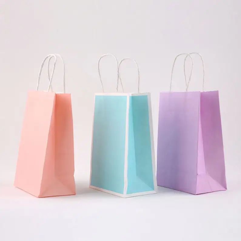 Customize Various Color Wholesale Paper Shopping Bag Logo