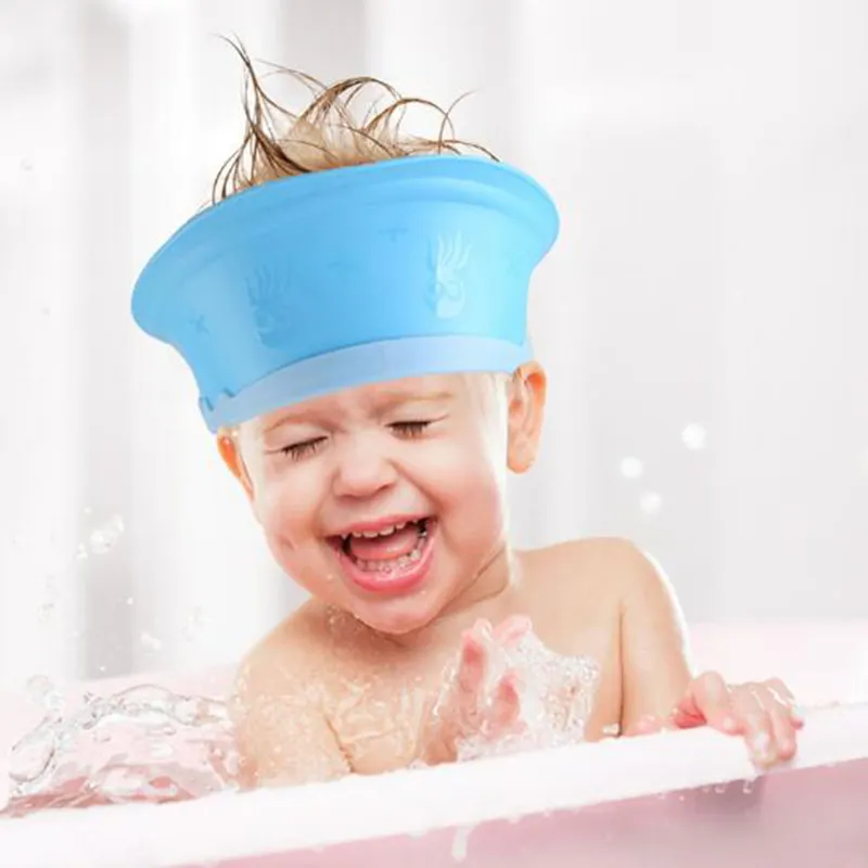 Manufacturer adjustable waterproof hotel shampoo bathing wash hair adjustable baby shower cap baby toddler gear baby