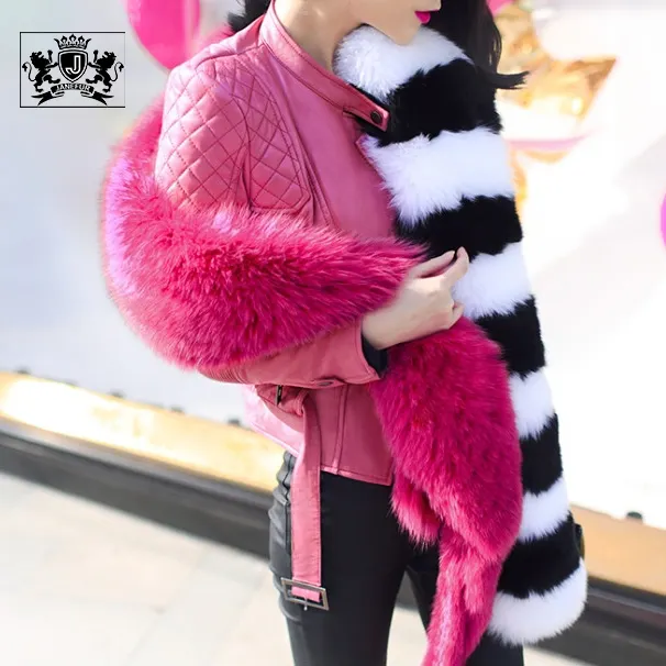 Wholesale Longer Models Fur Shawl Winter Women Warm Popular Natural Fox Fur Scarf
