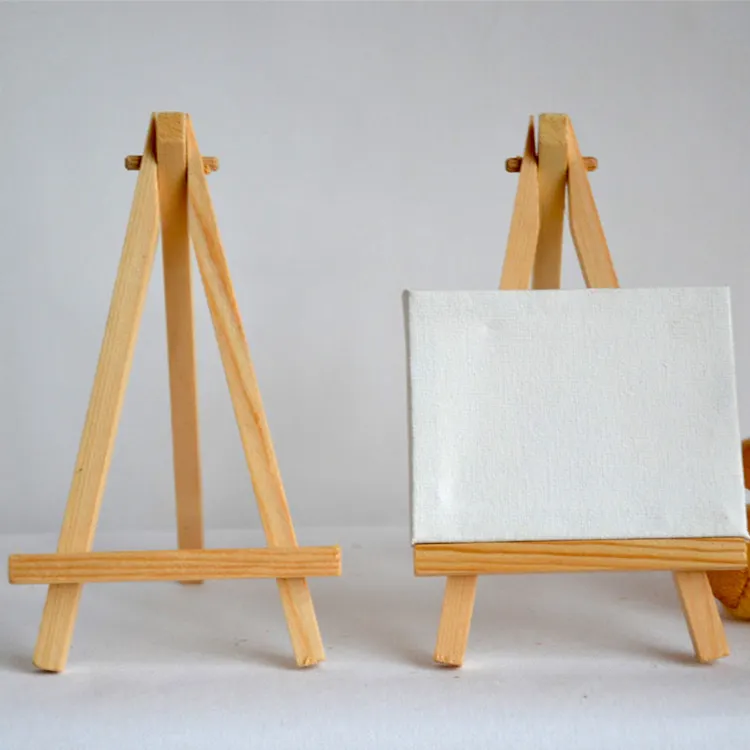 New product Children mini canvas solid wood line display easel stand mini easel and wood painting easel