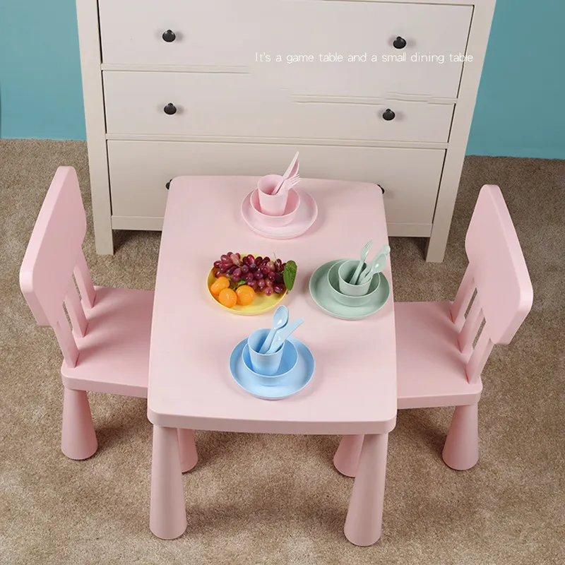 Портативная детская мебель используется для дошкольного возраста пластиковый детский стол и стулья
