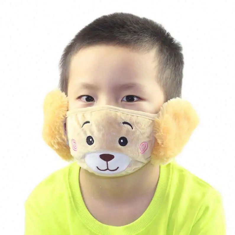 Cold Proof Reusable Facemask Kids Earmuff Mask Children Warm Winter Face Mask Kids Winter Mask